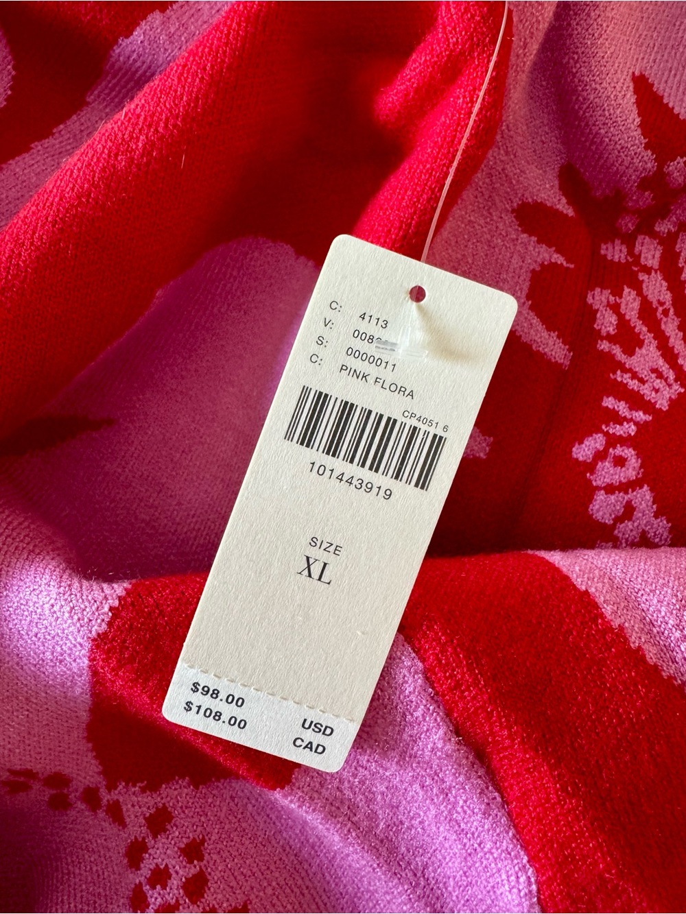 NWT Maeve red & pink mock neck sweater XL - Picture 10 of 12